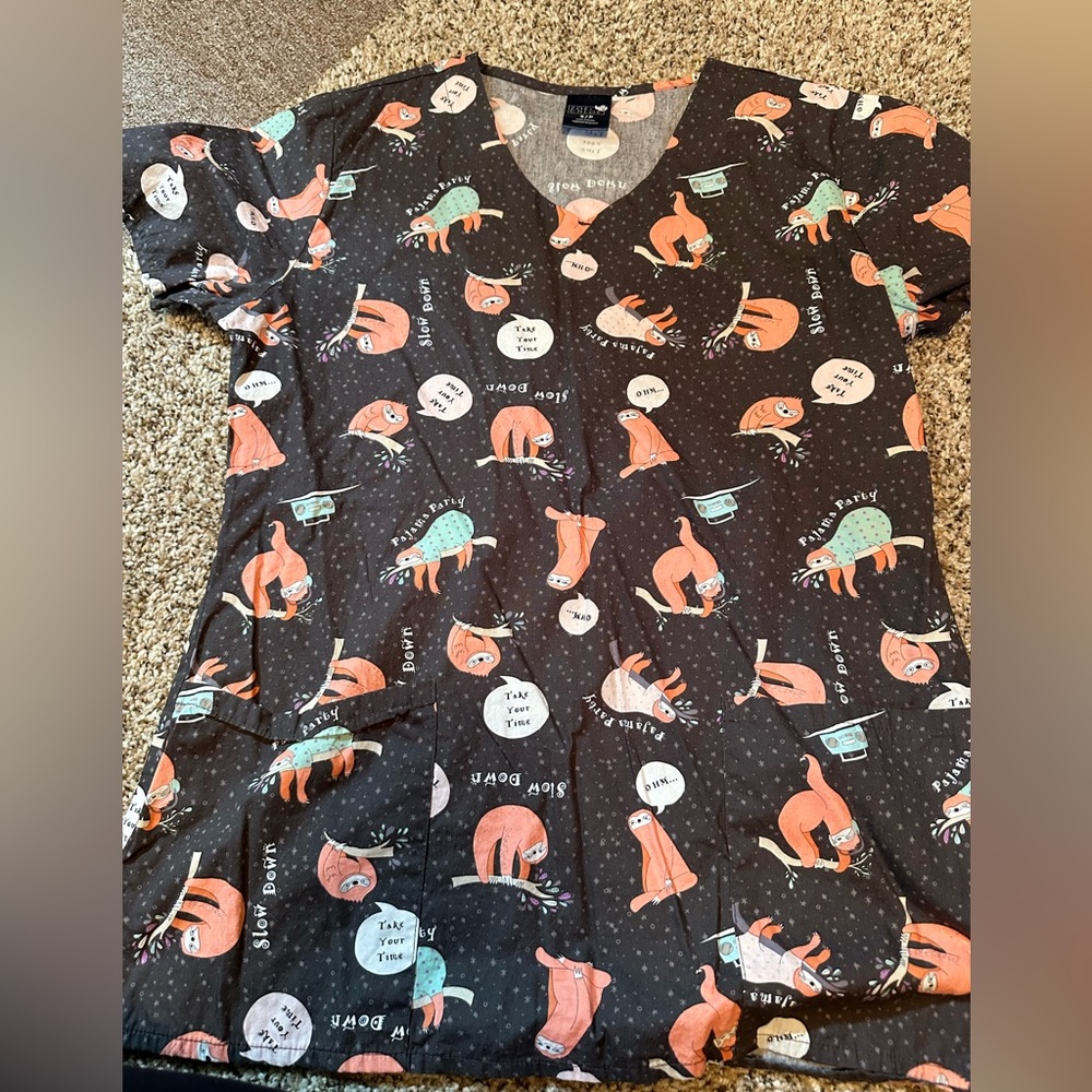 Zoe + Chloe scrub top